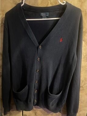 Polo Ralph Lauren Cardigan Blue Kids XL
